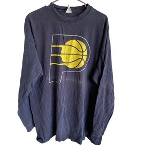 Vintage Long Sleeve Tee Shirt Indiana Pacers NBA Size XL
